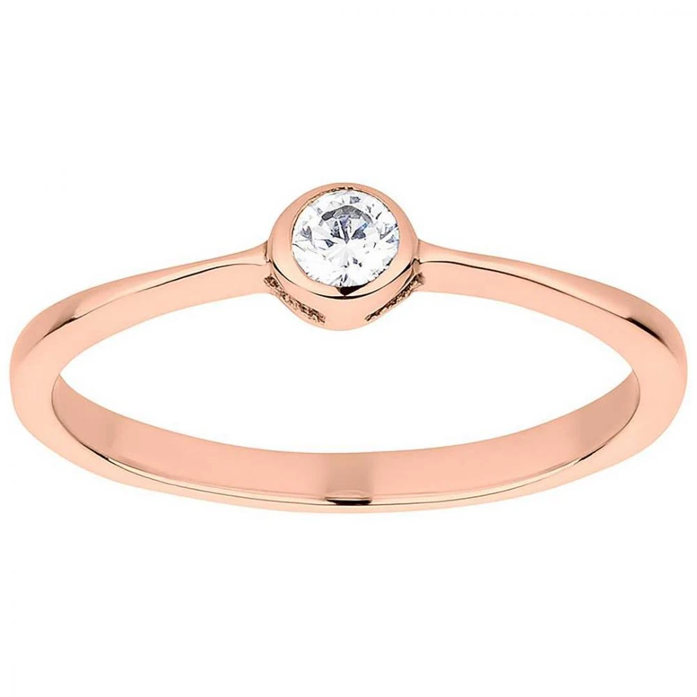 Verlobungsring Damenring CAB3464 mit Rosefarbiger Beschichtung