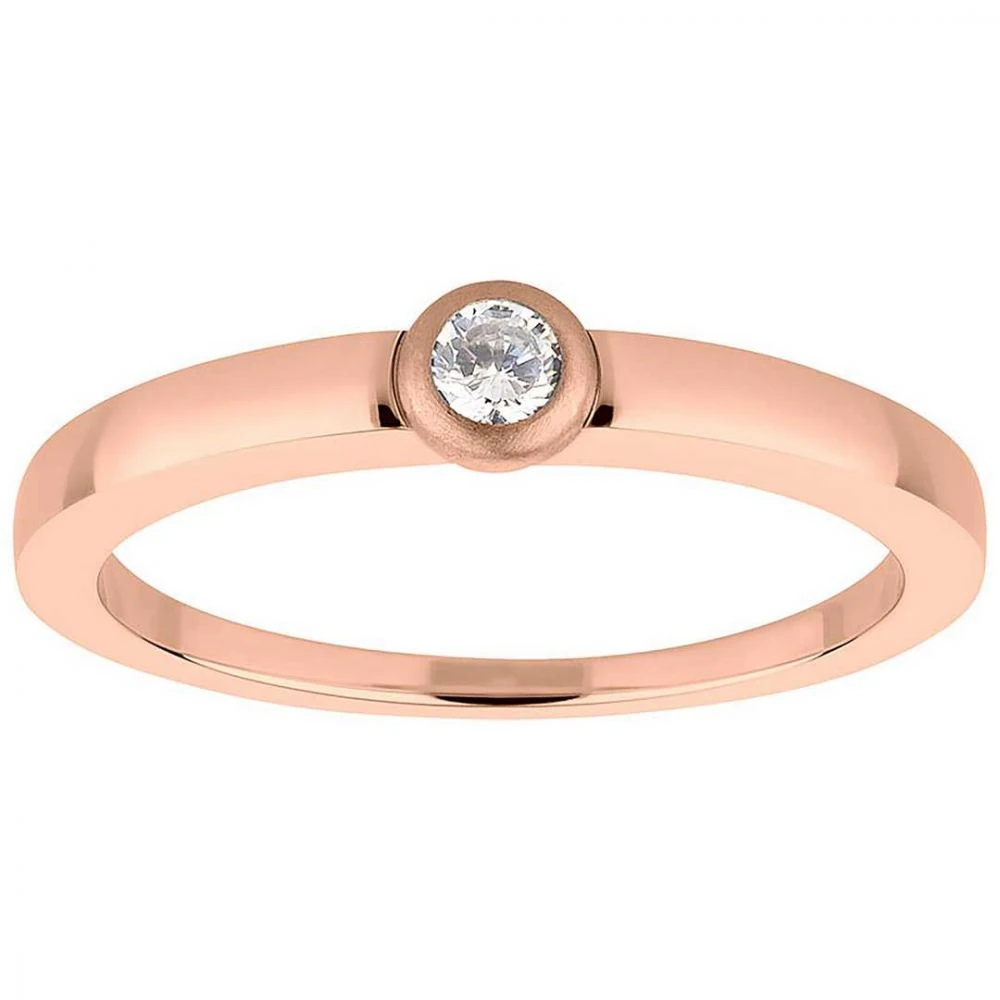 Verlobungsring Damenring AB3450 mit Rosefarbiger Beschichtung