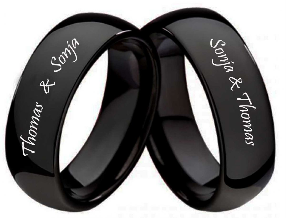 Partnerringe Wolframringe PW108 Beschichtung