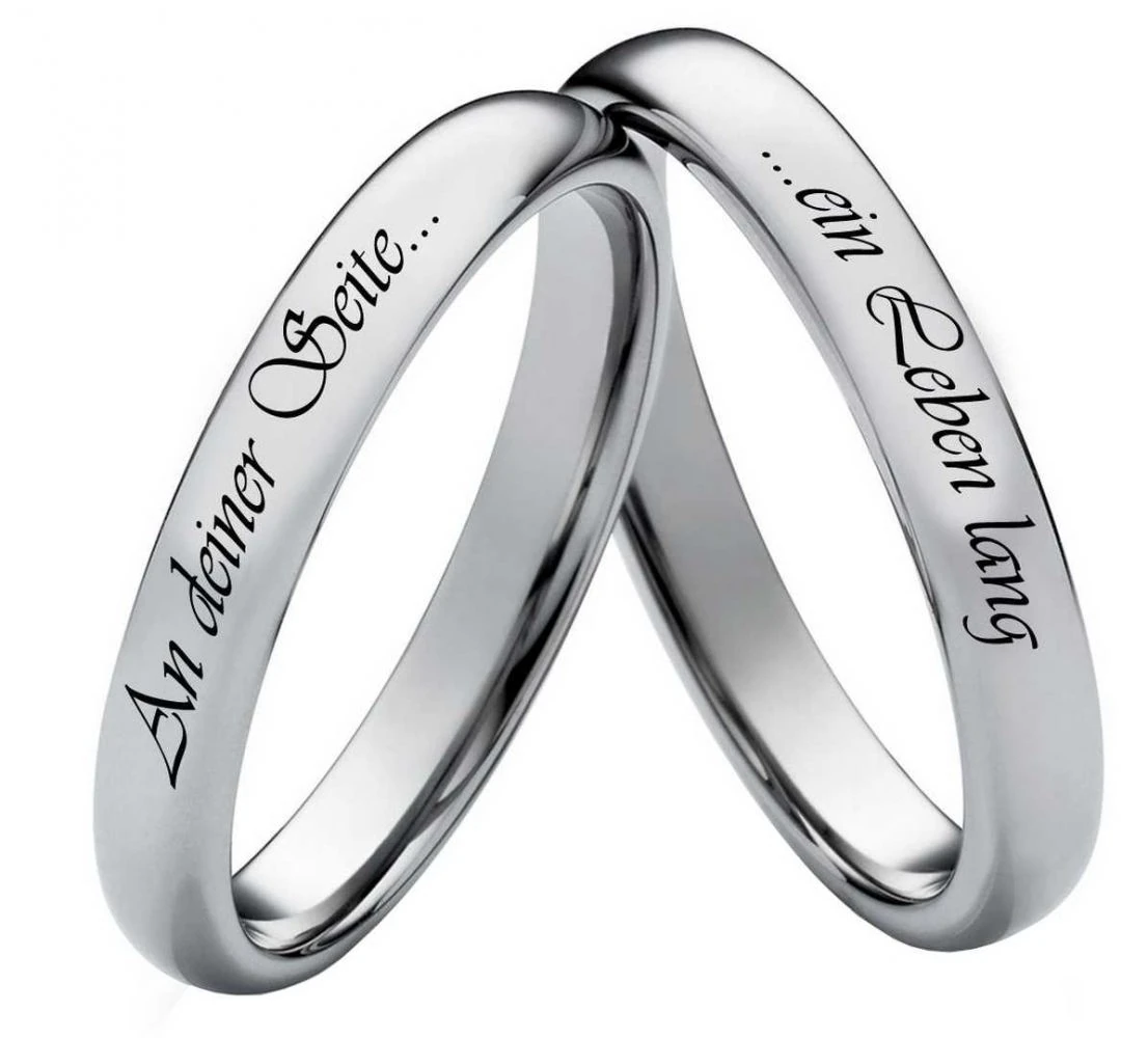 Wolframring W119 ohne Stein mit Außengravur