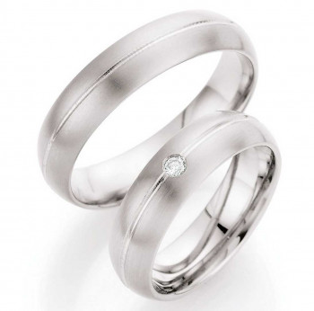 Trauringe aus Titan 77/07080+77/07080 mit Diamanten