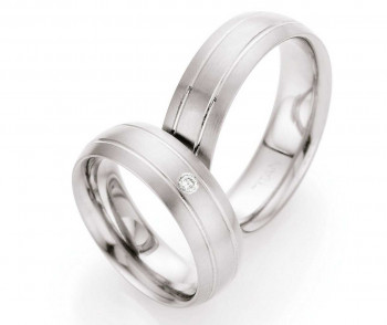 Trauringe aus Titan 77/07090+77/07090 mit Diamanten