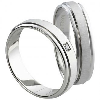 Partnerringe Edelstahl AB1020-AB1021 und Gravur