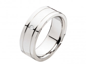 Damenring Edelstahl DE015 mit Zirkonia