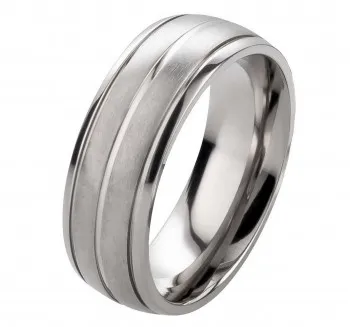 Herrenring Titanring HT037 mit Gravur