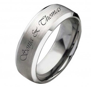 Herrenring Wolframring HW115 mit Außengravur