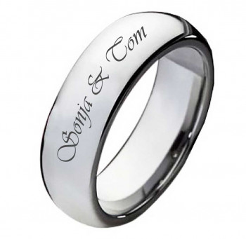 Herrenring Wolframring HW128 mit Außengravur
