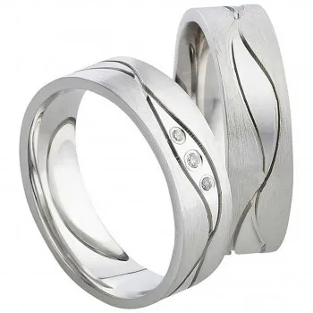 925 Ringe aus Silber gravierbar mit Zirkona SR090-SR091
