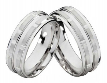 Rings-and-More Partnerringe Silberringe PS805 ohne Stein und Muster in Oberflaeche