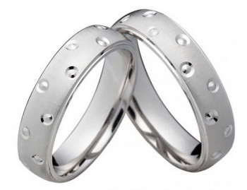 Partnerringe Silberringe PS815 ohne Stein in 5mm breite mattiert
