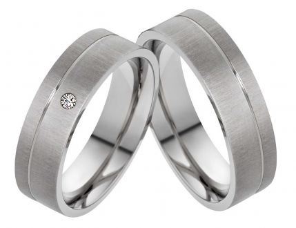 Titanringe T083 mit Zirkonia