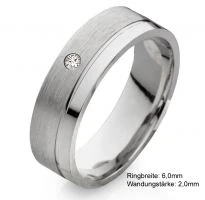 Mobile Preview: Damenring aus 925 Silber mit Diamant CB42, funkelnd und elegant