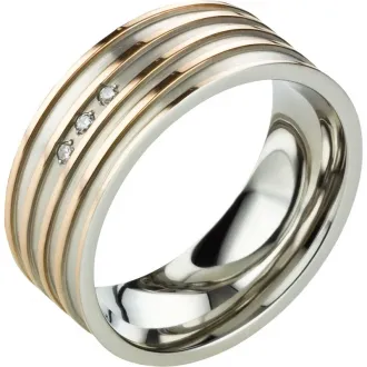 Mobile Preview: Damenring Edelstahl mit Stein AB2436