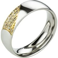 Mobile Preview: Schlichte Edelstahlring für Damen AB2460