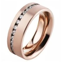 Mobile Preview: Stilvolle Damenring Edelstahlring AB2838