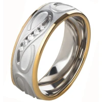 Mobile Preview: Klassisch schöner Damenring Edelstahl AB3416