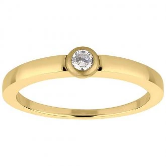 Verlobungsring Damenring AB3448 mit Goldfarbiger Beschichtung