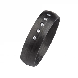 Mobile Preview: Traumhafter Carbonring AB3954 - Zirkonia