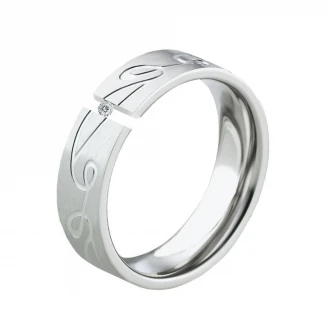 Mobile Preview: Damenring LUC51 mit Diamant und Etui