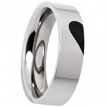 Damenring Titanring DT023 mit Herz und Gravur