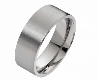 Mobile Preview: Edelstahlring mit persönlicher Widmung E103 ohne Stein