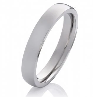 Mobile Preview: Schmaler polierter Edelstahlring E112 mit Gravur