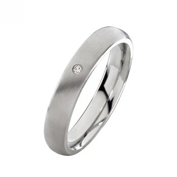 Damenring Edelstahl DE130 mit Zirkonia