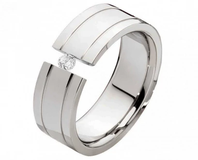 Damenring Edelstahl DE226 mit Zirkonia