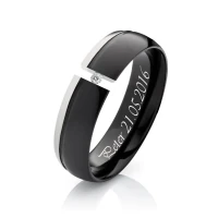 Mobile Preview: Schwarzes Ring Etui