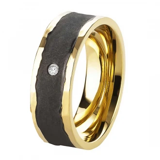 Mobile Preview: Edelstahlring Liebe vereint AB3206