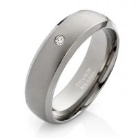 Mobile Preview: Ring aus Titan MOR56 mit Quer Gebürsteter Oberfläche