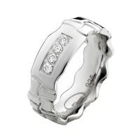 Mobile Preview: Damenring aus Silber PS809, poliert und elegant, moderner Stil