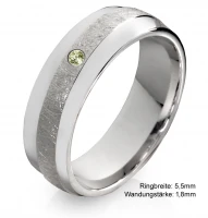 Mobile Preview: Silberring mit grünem Peridot SP80, funkelnder Damenschmuck