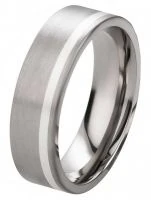 Mobile Preview: Schlichte Herrenring mit Silber T014 mit gratis Gravur