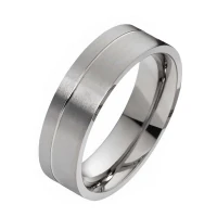 Mobile Preview: Ehering aus Titan modern, schlicht T024 + Gravur