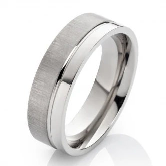 Mobile Preview: Klassischer Titanring T026 6mm oder 8mm matt