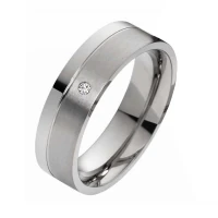 Mobile Preview: Markanter 6mm oder 8mm breiter Titanring T082