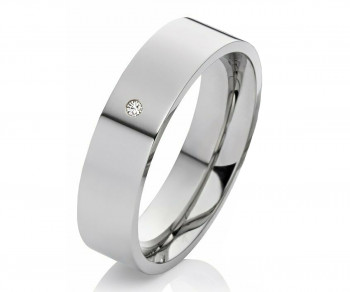 Damenring Titanring MOR63 mit Stein und Gravur