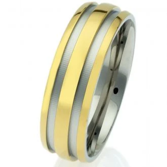 Mobile Preview: Unisex goldfarbiger Ring P372