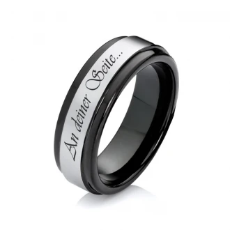 Mobile Preview: Zauberhaft polierte Wolframring W159