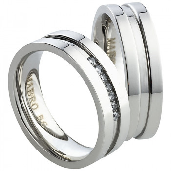 Partnerringe Edelstahl AB1760-AB1761 und Gravur