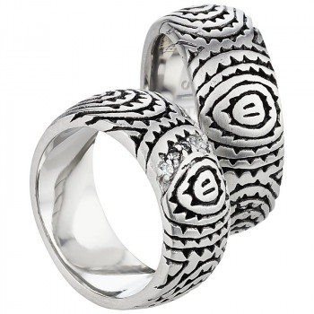 Partnerringe Edelstahl AB2620-AB2621 und Gravur