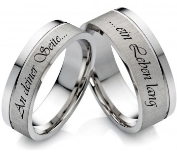 Edelstahlringe E039 ohne Stein mit Außengravur