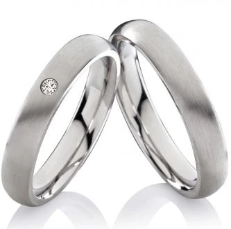 Edelstahlringe E130 mit Zirkonia oder Diamant