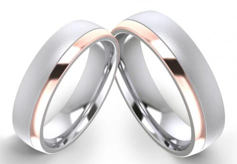 Edelstahlringe E151 mit Roséfarbiger Beschichtung