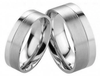 Edelstahlringe E176 ohne Stein mit Gravur