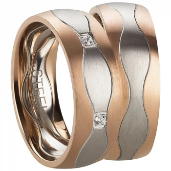 Partnerringe Edelstahl AB3172-AB3173 und Gravur