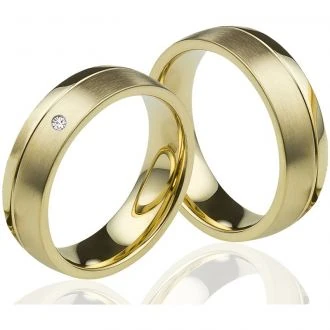 Edelstahlringe MOR25 mit Diamant