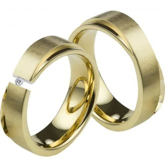 Edelstahlringe LUC28 mit Diamant