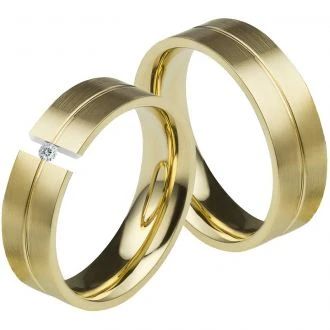 Edelstahlringe LUC23 mit Diamant